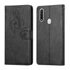 For OPPO A8 / A31 Beauty Girl Embossing Pattern Horizontal Flip Leather Case with Holder & Card Slot & Wallet & Photo Frame(Black) - 1