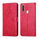 For OPPO A8 / A31 Beauty Girl Embossing Pattern Horizontal Flip Leather Case with Holder & Card Slot & Wallet & Photo Frame(Red) - 1