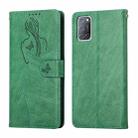 For OPPO A52 / A72 / A92 Beauty Girl Embossing Pattern Horizontal Flip Leather Case with Holder & Card Slot & Wallet & Photo Frame(Green) - 1