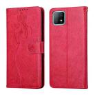 For OPPO A53 5G / A72 5G / A73 Beauty Girl Embossing Pattern Horizontal Flip Leather Case with Holder & Card Slot & Wallet & Photo Frame(Red) - 1