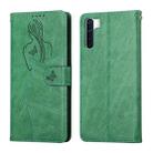 For OPPO A91 Beauty Girl Embossing Pattern Horizontal Flip Leather Case with Holder & Card Slot & Wallet & Photo Frame(Green) - 1