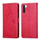 For OPPO A91 Beauty Girl Embossing Pattern Horizontal Flip Leather Case with Holder & Card Slot & Wallet & Photo Frame(Red) - 1