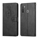 For OPPO Realme 5 / C3 Beauty Girl Embossing Pattern Horizontal Flip Leather Case with Holder & Card Slot & Wallet & Photo Frame(Black) - 1