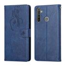 For OPPO Realme 5 / C3 Beauty Girl Embossing Pattern Horizontal Flip Leather Case with Holder & Card Slot & Wallet & Photo Frame(Blue) - 1