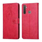 For OPPO Realme 5 / C3 Beauty Girl Embossing Pattern Horizontal Flip Leather Case with Holder & Card Slot & Wallet & Photo Frame(Red) - 1