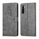 For OPPO Realme 6 Beauty Girl Embossing Pattern Horizontal Flip Leather Case with Holder & Card Slot & Wallet & Photo Frame(Grey) - 1