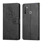 For OPPO Realme 6 Pro Beauty Girl Embossing Pattern Horizontal Flip Leather Case with Holder & Card Slot & Wallet & Photo Frame(Black) - 1
