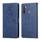 For OPPO Realme 6 Pro Beauty Girl Embossing Pattern Horizontal Flip Leather Case with Holder & Card Slot & Wallet & Photo Frame(Blue) - 1