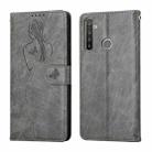 For OPPO Realme 6 Pro Beauty Girl Embossing Pattern Horizontal Flip Leather Case with Holder & Card Slot & Wallet & Photo Frame(Grey) - 1