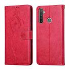 For OPPO Realme 6 Pro Beauty Girl Embossing Pattern Horizontal Flip Leather Case with Holder & Card Slot & Wallet & Photo Frame(Red) - 1