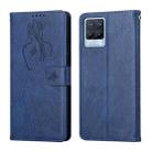 For OPPO Realme 8 / 8 Pro Beauty Girl Embossing Pattern Horizontal Flip Leather Case with Holder & Card Slot & Wallet & Photo Frame(Blue) - 1
