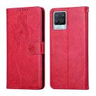 For OPPO Realme 8 / 8 Pro Beauty Girl Embossing Pattern Horizontal Flip Leather Case with Holder & Card Slot & Wallet & Photo Frame(Red) - 1