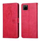 For OPPO Realme C11 Beauty Girl Embossing Pattern Horizontal Flip Leather Case with Holder & Card Slot & Wallet & Photo Frame(Red) - 1