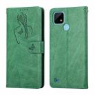 For OPPO Realme C21 Beauty Girl Embossing Pattern Horizontal Flip Leather Case with Holder & Card Slot & Wallet & Photo Frame(Green) - 1