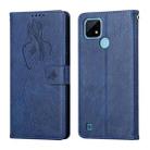 For OPPO Realme C21 Beauty Girl Embossing Pattern Horizontal Flip Leather Case with Holder & Card Slot & Wallet & Photo Frame(Blue) - 1