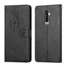 For OPPO Reno2 F Beauty Girl Embossing Pattern Horizontal Flip Leather Case with Holder & Card Slot & Wallet & Photo Frame(Black) - 1