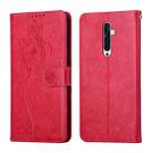 For OPPO Reno2 F Beauty Girl Embossing Pattern Horizontal Flip Leather Case with Holder & Card Slot & Wallet & Photo Frame(Red) - 1