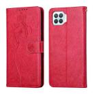 For OPPO Reno4 F / A93 / F17 Pro Beauty Girl Embossing Pattern Horizontal Flip Leather Case with Holder & Card Slot & Wallet & Photo Frame(Red) - 1