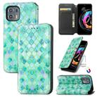 For Motorola Edge 20 Lite Colorful Magnetic Horizontal Flip PU Leather Case with Holder & Card Slot & Wallet(Emerald) - 1