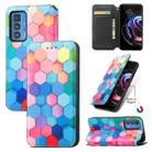 For Motorola Edge 20 Pro Colorful Magnetic Horizontal Flip PU Leather Case with Holder & Card Slot & Wallet(Colorful Cube) - 1