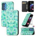 For Motorola Edge 20 Pro Colorful Magnetic Horizontal Flip PU Leather Case with Holder & Card Slot & Wallet(Emerald) - 1