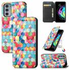 For Motorola Edge 20 Colorful Magnetic Horizontal Flip PU Leather Case with Holder & Card Slot & Wallet(Magic Space) - 1