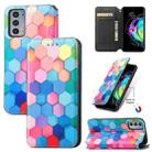 For Motorola Edge 20 Colorful Magnetic Horizontal Flip PU Leather Case with Holder & Card Slot & Wallet(Colorful Cube) - 1