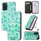 For Blackview A100 Colorful Magnetic Horizontal Flip PU Leather Case with Holder & Card Slot & Wallet(Emerald) - 1