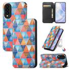 For Huawei nova 8 SE Youth Colorful Magnetic Horizontal Flip PU Leather Case with Holder & Card Slot & Wallet(Rhombus Mandala) - 1