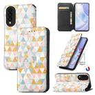 For Huawei nova 8 SE Youth Colorful Magnetic Horizontal Flip PU Leather Case with Holder & Card Slot & Wallet(Rhombus) - 1