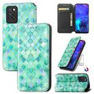 For Infinix Note 10 Pro Colorful Magnetic Horizontal Flip PU Leather Case with Holder & Card Slot & Wallet(Emerald) - 1