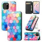 For Oukitel C21 Pro Colorful Magnetic Horizontal Flip PU Leather Case with Holder & Card Slot & Wallet(Colorful Cube) - 1