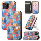 For Oukitel C21 Pro Colorful Magnetic Horizontal Flip PU Leather Case with Holder & Card Slot & Wallet(Rhombus Mandala) - 1