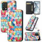 For OPPO Realme GT Master Colorful Magnetic Horizontal Flip PU Leather Case with Holder & Card Slot & Wallet(Magic Space) - 1