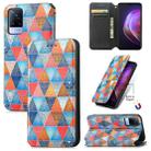 For vivo V21 Colorful Magnetic Horizontal Flip PU Leather Case with Holder & Card Slot & Wallet(Rhombus Mandala) - 1