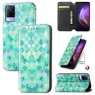 For vivo V21 Colorful Magnetic Horizontal Flip PU Leather Case with Holder & Card Slot & Wallet(Emerald) - 1