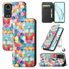 For ZTE Axon 30 5G Colorful Magnetic Horizontal Flip PU Leather Case with Holder & Card Slot & Wallet(Magic Space) - 1