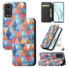 For ZTE Axon 30 5G Colorful Magnetic Horizontal Flip PU Leather Case with Holder & Card Slot & Wallet(Rhombus Mandala) - 1