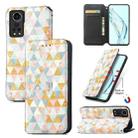 For ZTE Axon 30 5G Colorful Magnetic Horizontal Flip PU Leather Case with Holder & Card Slot & Wallet(Rhombus) - 1