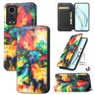 For ZTE Axon 30 5G Colorful Magnetic Horizontal Flip PU Leather Case with Holder & Card Slot & Wallet(Colorful Cloud) - 1