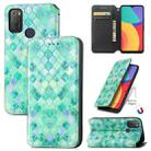 For Alcatel 1S (2021) Colorful Magnetic Horizontal Flip PU Leather Case with Holder & Card Slot & Wallet(Emerald) - 1