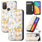 For Alcatel 1S (2021) Colorful Magnetic Horizontal Flip PU Leather Case with Holder & Card Slot & Wallet(Rhombus) - 1