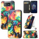 For Asus Zenfone 8 Flip Colorful Magnetic Horizontal Flip PU Leather Case with Holder & Card Slot & Wallet(Colorful Cloud) - 1