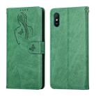 For Xiaomi Redmi 9A Beauty Girl Embossing Pattern Horizontal Flip Leather Case with Holder & Card Slot & Wallet & Photo Frame(Green) - 1