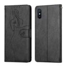 For Xiaomi Redmi 9A Beauty Girl Embossing Pattern Horizontal Flip Leather Case with Holder & Card Slot & Wallet & Photo Frame(Black) - 1