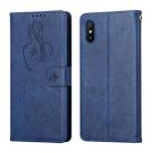 For Xiaomi Redmi 9A Beauty Girl Embossing Pattern Horizontal Flip Leather Case with Holder & Card Slot & Wallet & Photo Frame(Blue) - 1