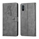 For Xiaomi Redmi 9A Beauty Girl Embossing Pattern Horizontal Flip Leather Case with Holder & Card Slot & Wallet & Photo Frame(Grey) - 1