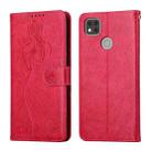 For Xiaomi Redmi 9C Beauty Girl Embossing Pattern Horizontal Flip Leather Case with Holder & Card Slot & Wallet & Photo Frame(Red) - 1