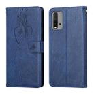 For Xiaomi Redmi 9T Beauty Girl Embossing Pattern Horizontal Flip Leather Case with Holder & Card Slot & Wallet & Photo Frame(Blue) - 1