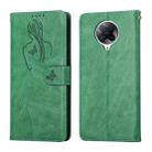 For Xiaomi Redmi K30 Pro Beauty Girl Embossing Pattern Horizontal Flip Leather Case with Holder & Card Slot & Wallet & Photo Frame(Green) - 1